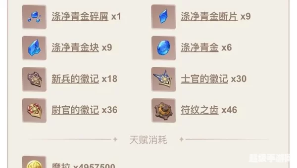 夜兰天赋升级材料